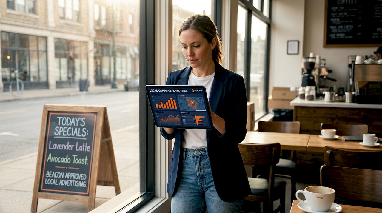 Café owner reviews local campaign results