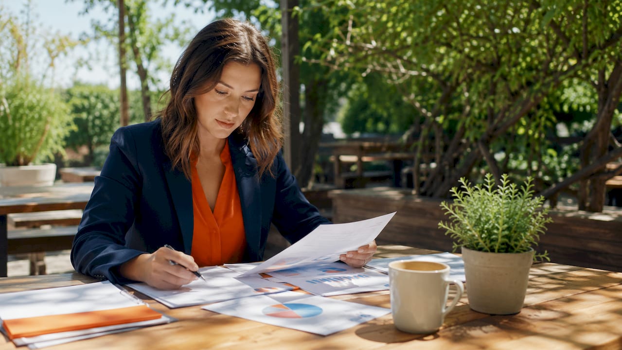 Marketing analyst reviewing audience segmentation charts