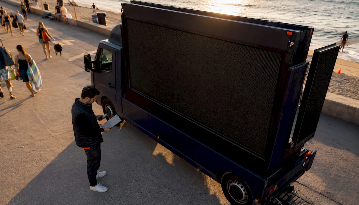 Marketing professional by LED mobile advertising truck