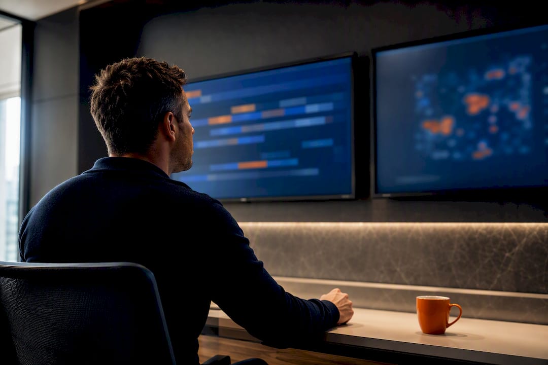 Analyst comparing marketing attribution signals
