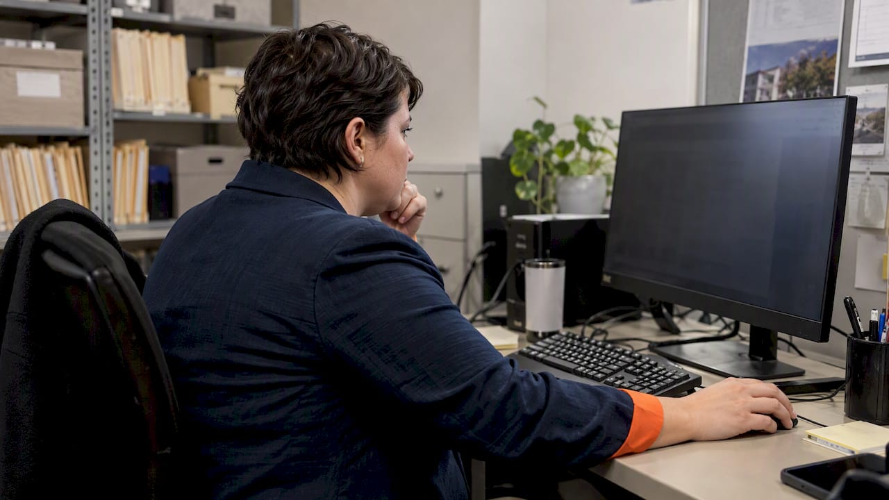 Auditor reviewing a clean-room query trail